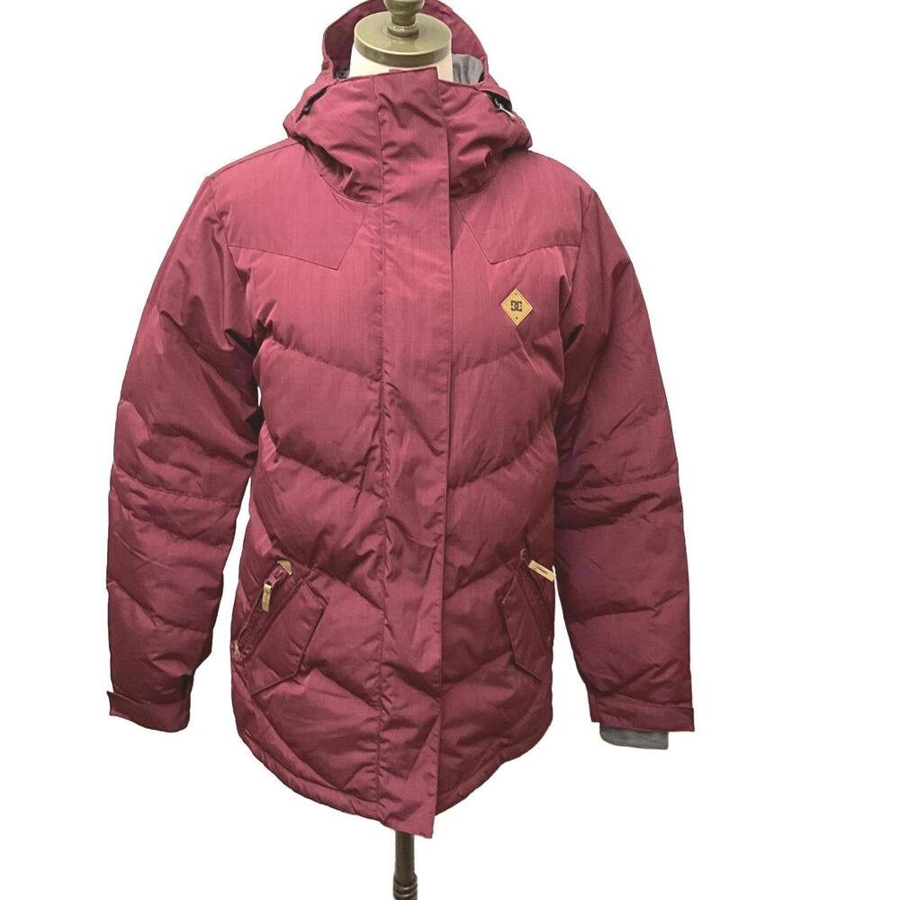 DC Women's Size Medium 10K Waterproof Purple Hooded Puffer Jacket Ski Snow Lined